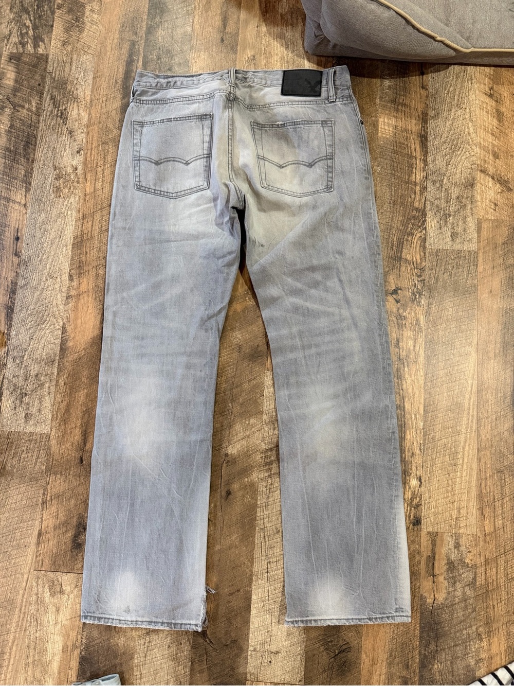 American Eagle Outfitters Light Gray Straight Jeans